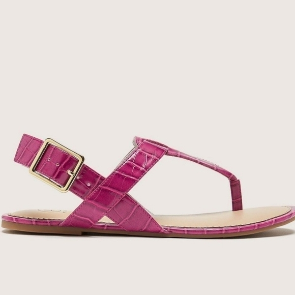 10 - Addition Elle | Wide Ankle Strap Thong Sandal - Picture 2 of 5